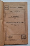 C. Hamangiu &ndash; Proprietatea intelectuală (Dreptul de autor), Biblioteca Juridică No.3, 1920