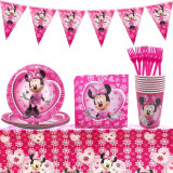 WTS Set de petrecere de aniversare Minnie 53 buc. Set de decorare pentru petrece