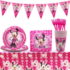 WTS Set de petrecere de aniversare Minnie 53 buc. Set de decorare pentru petrece