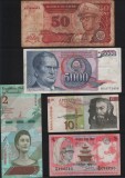 Set 5 bancnote de prin lume adunate (cele din imagini) #202, Africa