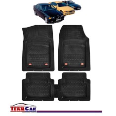 Covorase Auto TEAMCAR&reg; Tip Tavita pentru BMW Seria 3 E36 1991-2000, Compatibile Universal, Negru, Set Complet Față-Spate