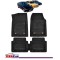 Covorase Auto TEAMCAR&reg; Tip Tavita pentru BMW Seria 3 E36 1991-2000, Compatibile Universal, Negru, Set Complet Față-Spate
