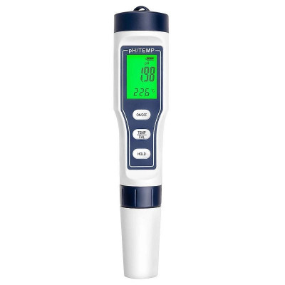 Tester electronic pentru calitatea apei PH si temperatura,ecran LCD,functie HOLD,ATC foto