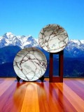 Set veselă ceramic cu design marmorat elegant