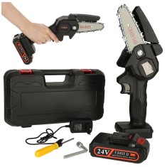 Mini ferastrau electric cu lant, baterie de 24V si valiza de transport FAVLine Selection foto