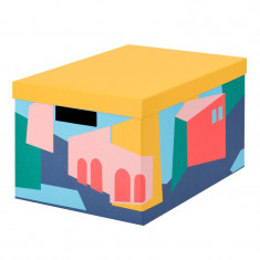 Cutie cu capac pentru depozitare, 25 x 35 x 20 cm, Multicolor foto