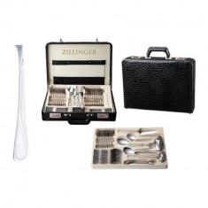 Set Tacamuri Din Inox 72 Piese Silver, Zillinger, Vesta Zl-849, Diplomat foto