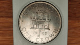 Gibraltar -moneda de colectie exotica- 1 crown 1969 UNC -in cartonas- ⌀ 38.61 mm, Europa