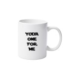 Cana alba personalizata &quot;Yoda one for me&quot;, INOVATIX&reg;. 330ml, Oem