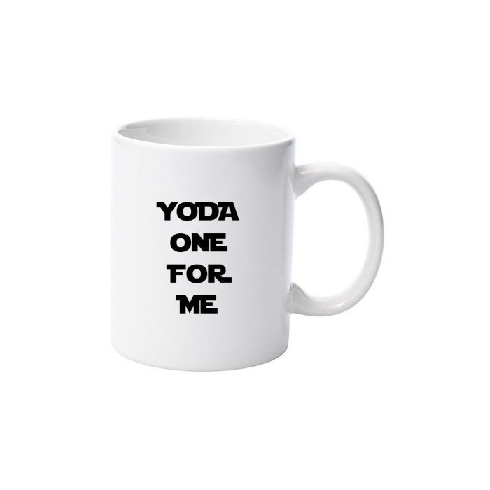 Cana alba personalizata &quot;Yoda one for me&quot;, INOVATIX&reg;. 330ml