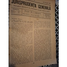 Revista Jurispudenta Generala, Anul II Nr.22 1924 -VINTILA DONGOROZ si NOTE SCRISE DE D.ALEXANDRESCO