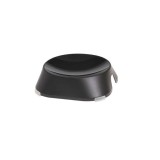 Castron, bol, plat, pentru caine, pisica, suporti antiderapanti, PET reciclat, negru, 13x13x3.6 cm GartenVIP DiyLine, Fiboo