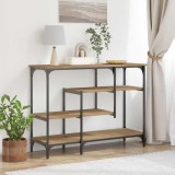 VidaXL Masă de Consolă cu raft stejar artizanal 100 x 35 x 75 cm