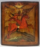 Arhanghelul Mihail, Cavaler al Apocalipsei, Icoana Scoala Rusa, cca. 1850