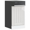 VidaXL Panou pentru mașină spălat vase Lucca Lemn prelucrat alb lucios 853889