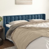 VidaXL Tăblie pat cu aripioare albastru &icirc;nchis 203x16x78/88 cm catifea