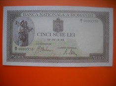 HOPCT ROMANIA 500 LEI 1941 AUNC / UNC -2 APRILIE [ 7 ]