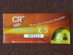 Bilet fotbal - intrare Muzeu CR7 - Cristiano RONALDO (Funchal - Madeira)