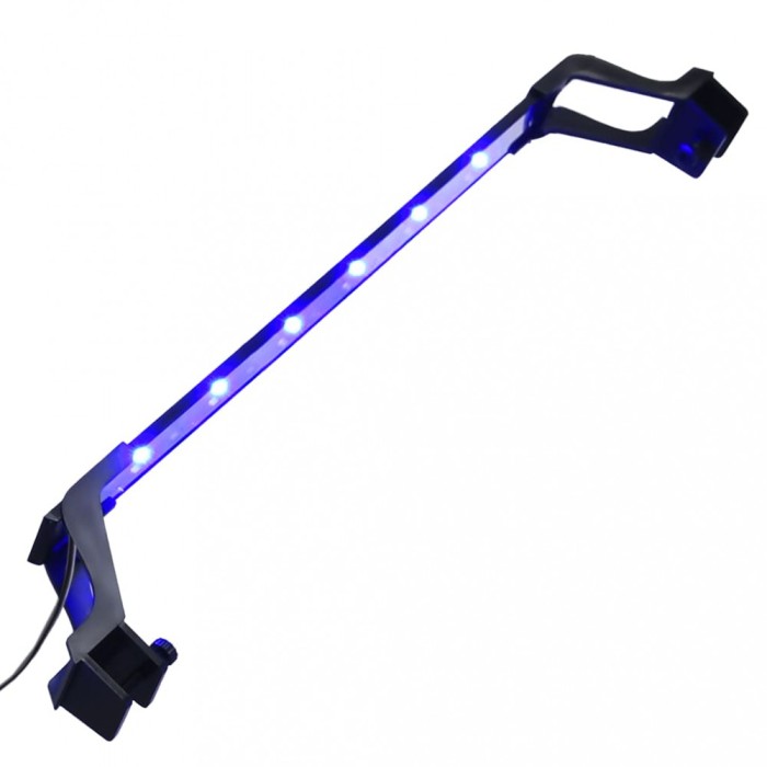 vidaXL Lampă LED pentru acvariu, cu clemă, albastru/alb, 55-70 cm