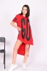 K817-3 Tricou lung tip rochie cu imprimeu &quot;GO&quot;, L, M