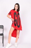 K817-3 Tricou lung tip rochie cu imprimeu &quot;GO&quot;