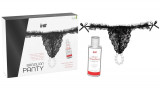 Brazilian Panty - Set bikini și lubrifiant, negru