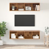 VidaXL Set comodă TV 2 pcs Lemn vechi 37 x 37 x 142.5 cm Lemn compozit