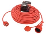 Prelungitor alimentare KEL 3x1,5mm2 40m 16A cu 1 priză roșie