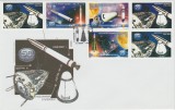 2008 Romania - FDC Explorarea Cosmosului (3 perechi cu vigneta, varietate NELISTATA), LP 1795 a