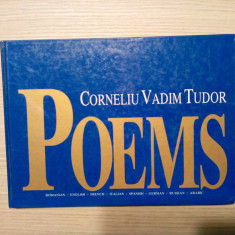 CORNELIU VADIM TUDOR (dedicatie-autograf) - POEMS - Torino-Italy, 1998, 231 p.