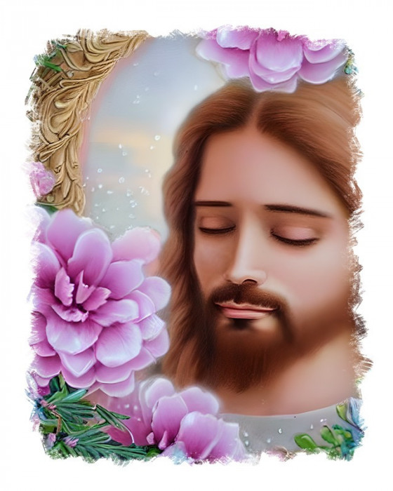 Sticker decorativ Isus Hristos, Multicolor, 70 cm, 11283ST