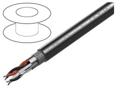 Cablu RS232/RS422 2x2x28AWG cu PVC crom 30m CPR Eca