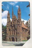 bnk card Cartele telefonice - Lithuania - URMET - Vilnius. St. Anna's Church - Col:LT-LTV-M005
