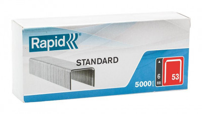 Capse RAPID 53 STANDARD, 06 mm, 5000 buc, capse pentru capsatoare, capse, capse foto