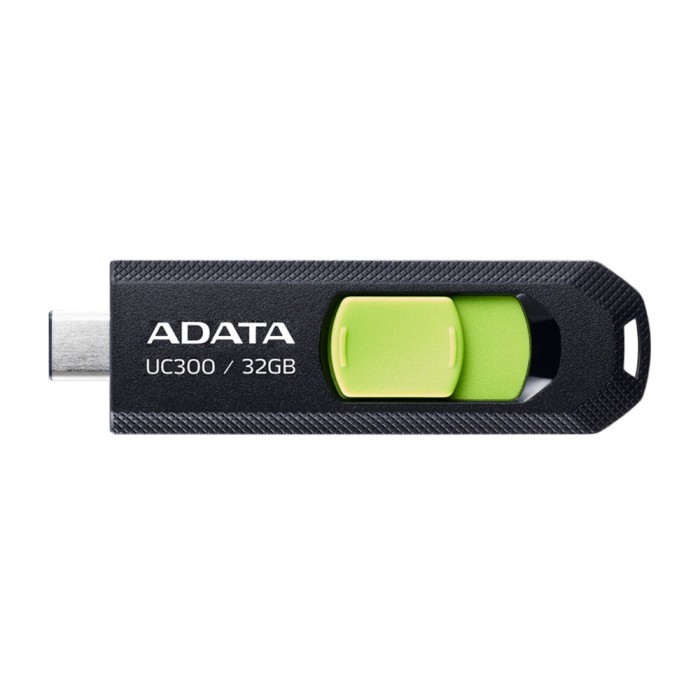 Adata - Memory Stick (ACHO-UC300-32G-RBK) - USB-C FlashDrive, 32GB, 100MB/s - Black / Green