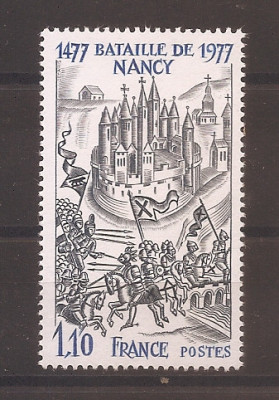 Franta 1977 - 500 de ani de la Bătălia de la Nancy, MNH foto