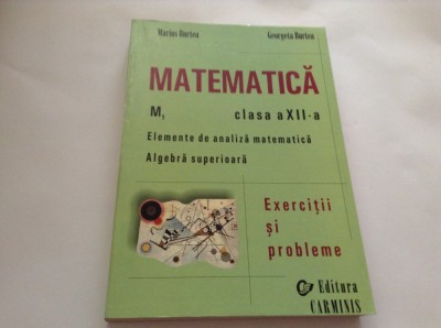 MATEMATICA CLASA A XII CULEGERE DE EXERCITII SI PROBLEME BURTEA-2001-RF10/0 foto