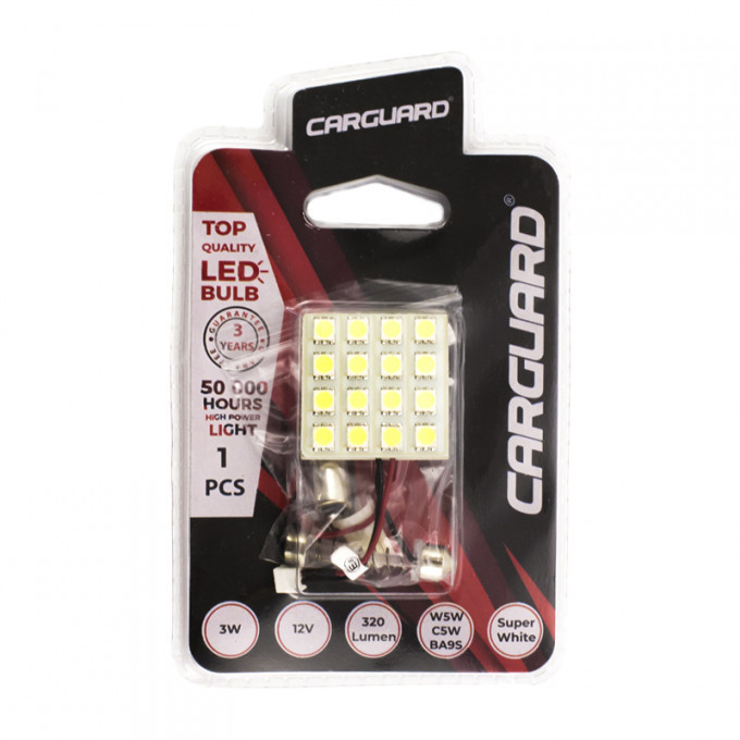 Carguard Placă Led Smd 35x35MM W5W C5W BA9S CLD314