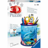 Puzzle 3D Delfin Suport Pixuri, 54 Piese