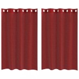 Cumpara ieftin Perdele Voile cu Oelii 2 buc Rosu Vin