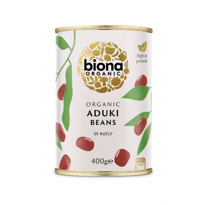 Fasole azuki boabe conserva bio 400g Biona