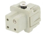 Conector HDC Inserturi Contact Mamă 4P 10A, TE Connectivity