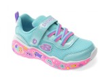 Cumpara ieftin Pantofi sport SKECHERS albastri, PLAY SCENE, din material textil