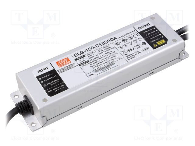 Alimentator pulsatoriu LED MEAN WELL 150W 72-143VDC 1,05A 100-305VAC