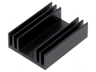 Radiator extrudat cu aripioare neagră 37,5mm x 29mm foto