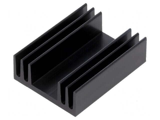 Radiator extrudat cu aripioare neagră 37,5mm x 29mm
