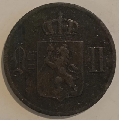Moneda Norvegia - 5 Ore 1896 foto