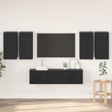 vidaXL Set comodă TV 6 pcs Stejar negru 60 x 30 x 30 cm Lemn compozit