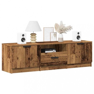 Gossi dulap tv lemn vechi 140x35x40 cm lemn prelucrat foto