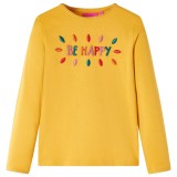 Tricou de copii cu m&acirc;neci lungi, ocru &icirc;nchis, 116